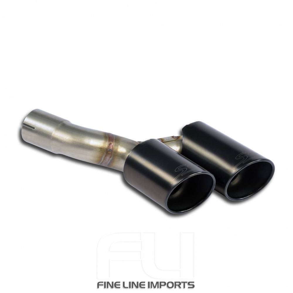 SS247376 - Supersprint Connecting pipe kit Left + Gun Metal Grey endpipe OO90