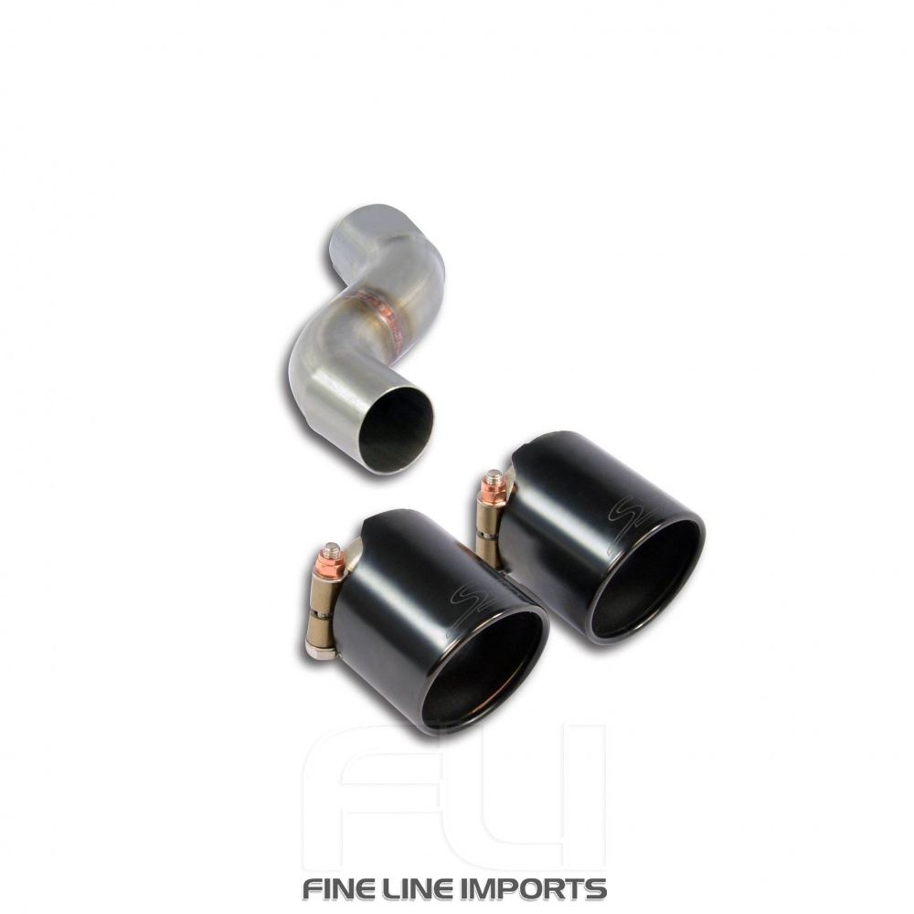 SS247456 - Supersprint Connecting pipe kit Right + Gun Metal Grey endpipe OO90