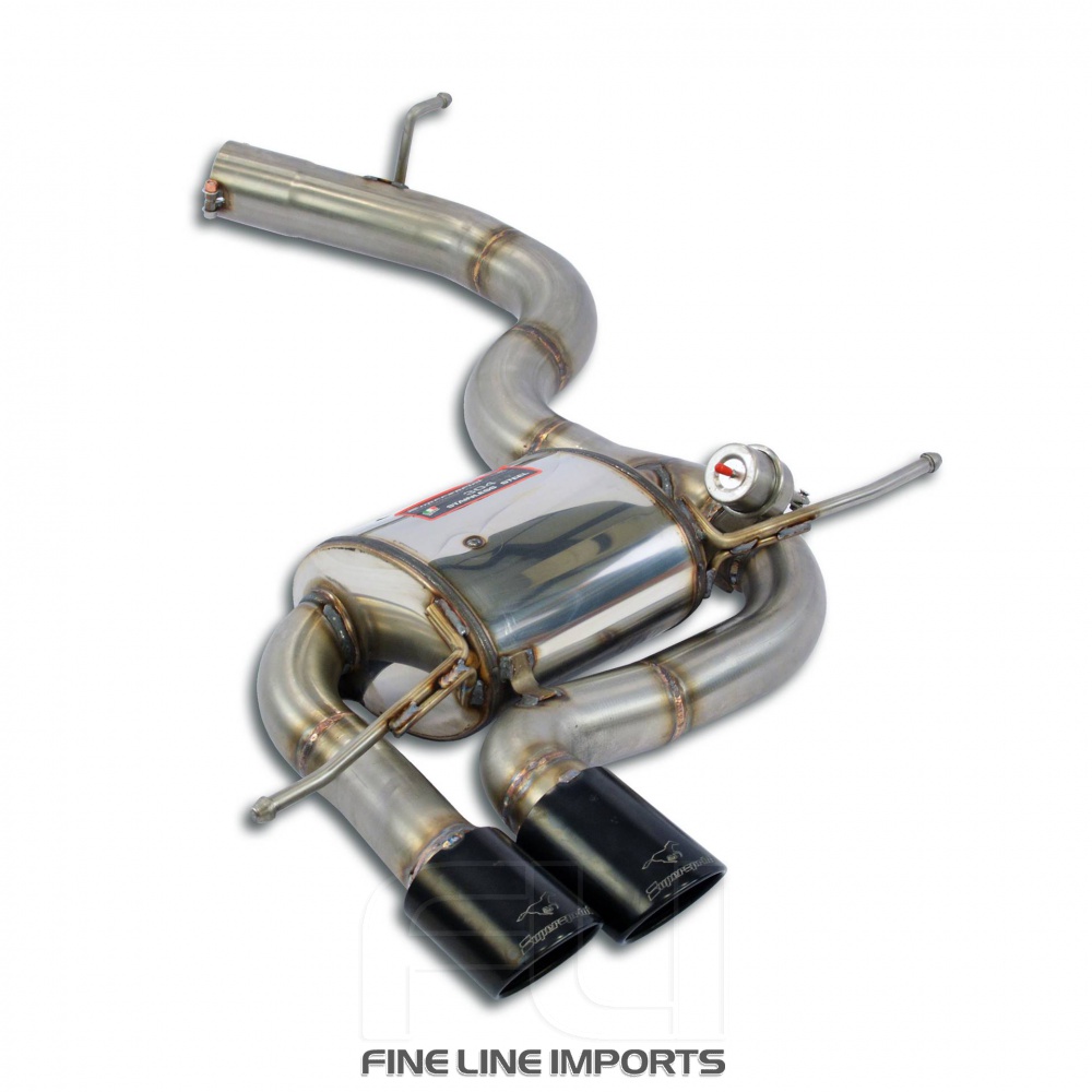 SS329207 - Supersprint Rear exhaust 90x70 Gun Metal Grey with valve