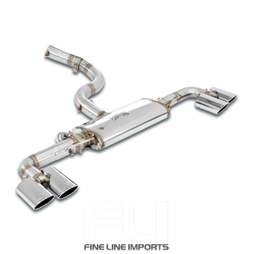 SS329407 - Supersprint Rear exhaust right - left with valve, 4 endpipes 100x75