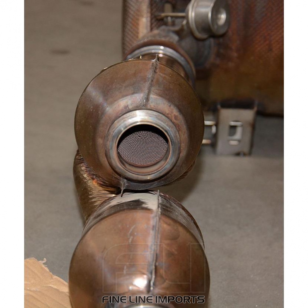 SS350622 - Supersprint Y-Pipe left with metallic catalytic converter