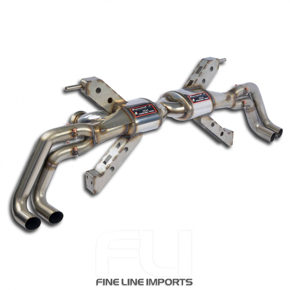 SS350834 - Supersprint Rear exhaust Racing Right - Left 4 exits(Deletes the stock, main catalytics - fits to the stock endpipes)-18,0 Kg