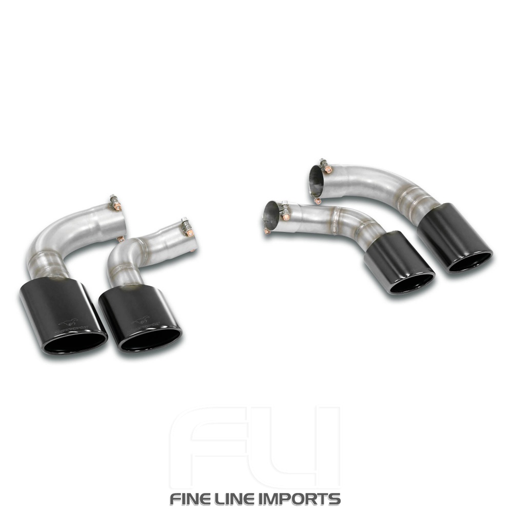 SS442437 - Supersprint 4 Endpipe kit Right - Left 120x80 Gun Metal Grey