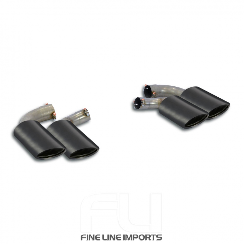 SS443037 - Supersprint 4 Endpipe kit Right - Left 120x80 Gun Metal Grey