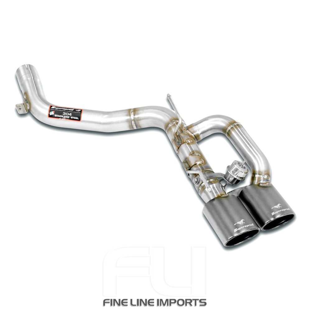 SS451567 - Supersprint Rear pipe right Gun Metal Grey with valve