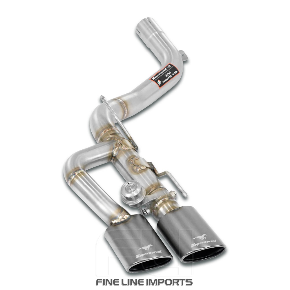 SS451577 - Supersprint Rear pipe left Gun Metal Grey with valve