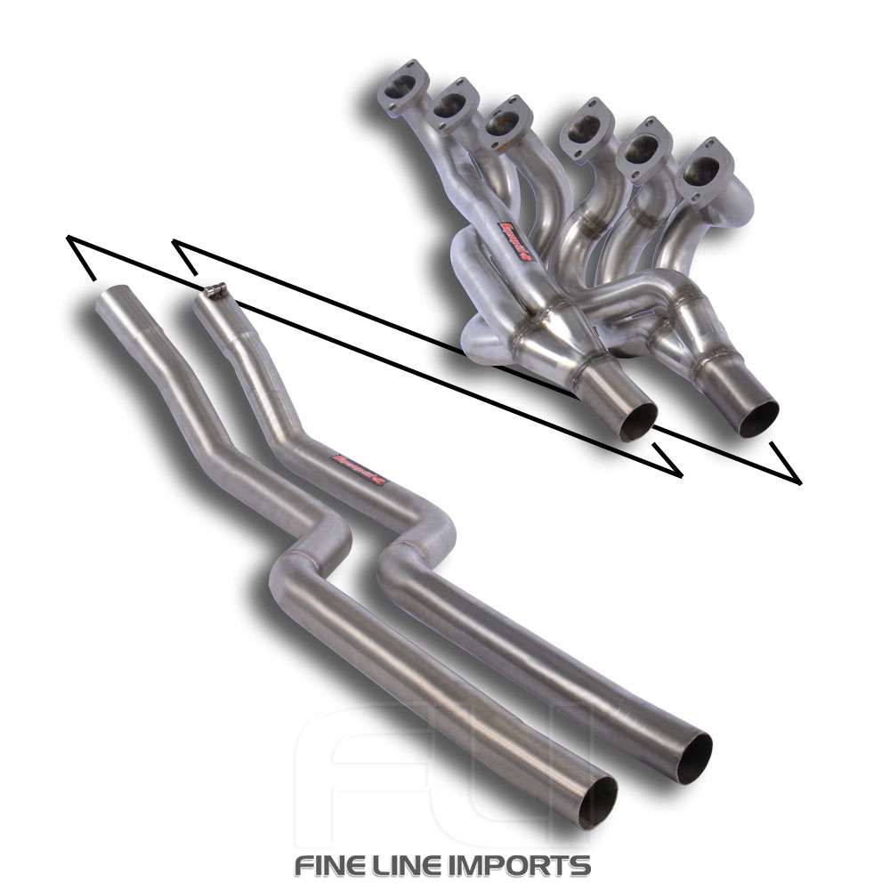 SS520401 - Supersprint Manifold + connecting pipes 100% Stainless steel (Left Hand Drive)