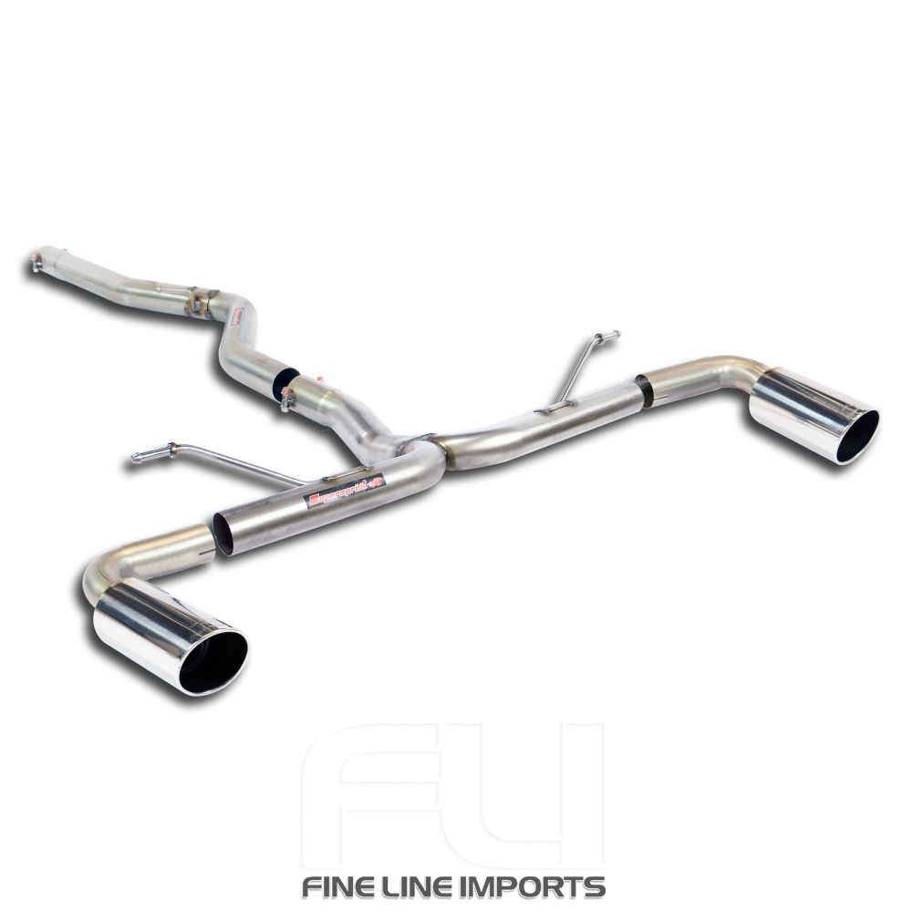 SS521714 - Supersprint Connecting pipe + rear pipe Right O90 - Left O90(Muffler delete)