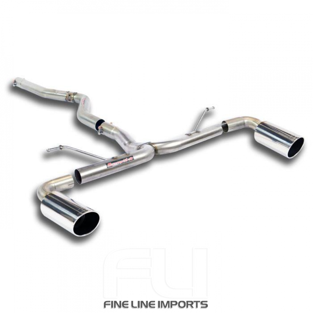 SS523844 - Supersprint Connecting pipe + rear pipe Right O100 - Left O100(Muffler delete)