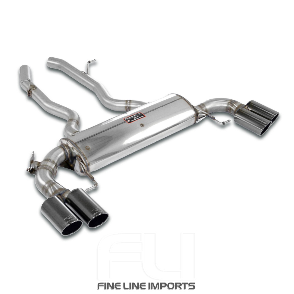 SS525536 - Supersprint Rear exhaust Right Gun Metal Grey OO90 - Left OO90 with valve