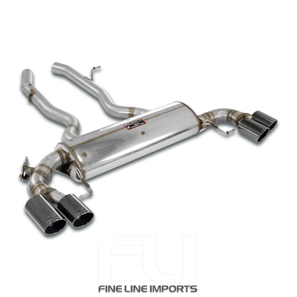 SS525576 - Supersprint Rear exhaust Right Gun Metal Grey OO90 - Left OO90 with valve