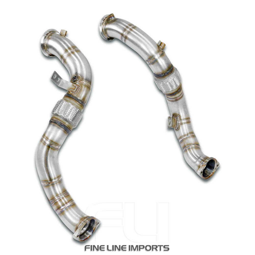 SS528111 - Supersprint Turbo downpipe kit Right - Left(Replaces primary and secondary catalytics)Accepts the stock tertiary catalytics