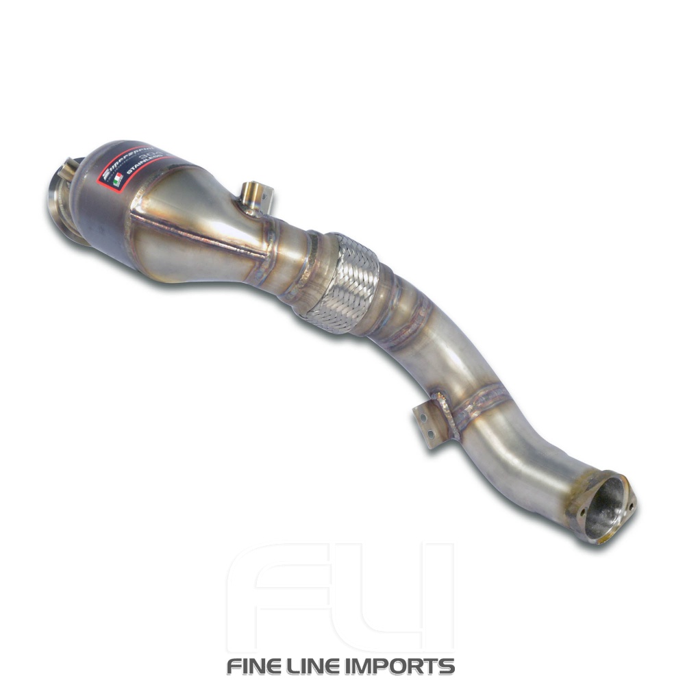 SS528121 - Supersprint Turbo downpipe kit +  Metallic catalytic Right(Replaces primary and secondary catalytics)Accepts the stock tertiary catalytics