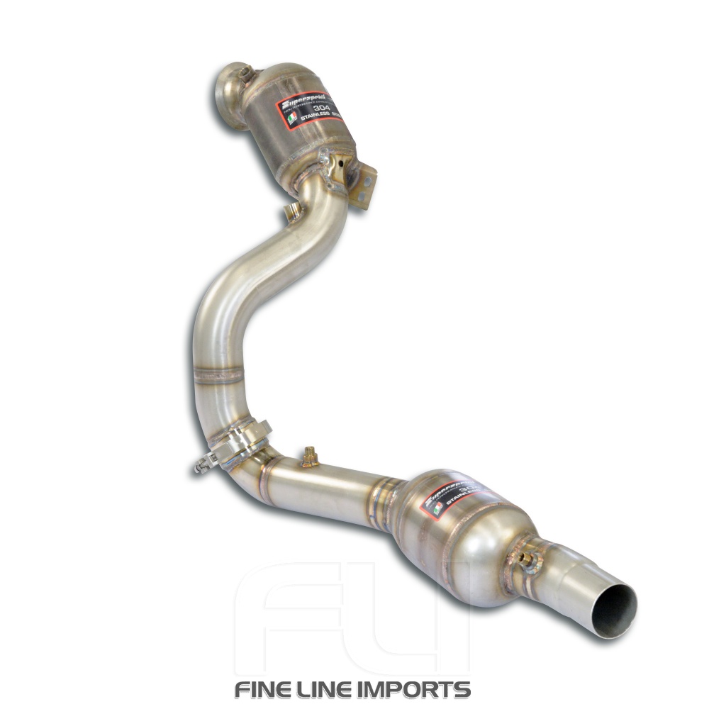SS724891 - Supersprint Downpipe Left + double metallic catalytic converterWith bungs for the pressure sensor