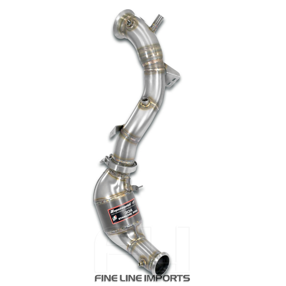 SS725381 - Supersprint Downpipe Left + Metallic catalytic converter(Replaces pre-catalytic converter + GPF)With bungs for the pressure sensor / EGT