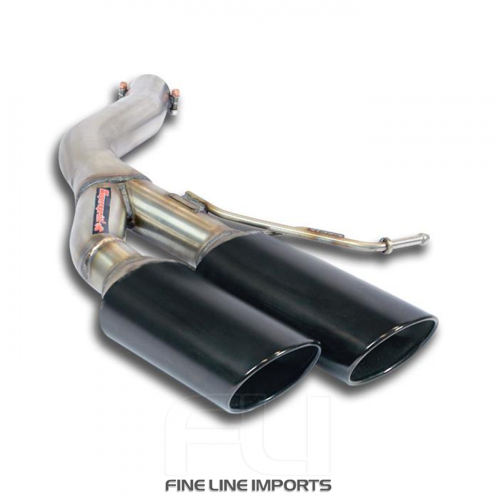 SS769587 - Supersprint Rear pipe Left 100x75 Gun Metal Grey(Muffler delete)