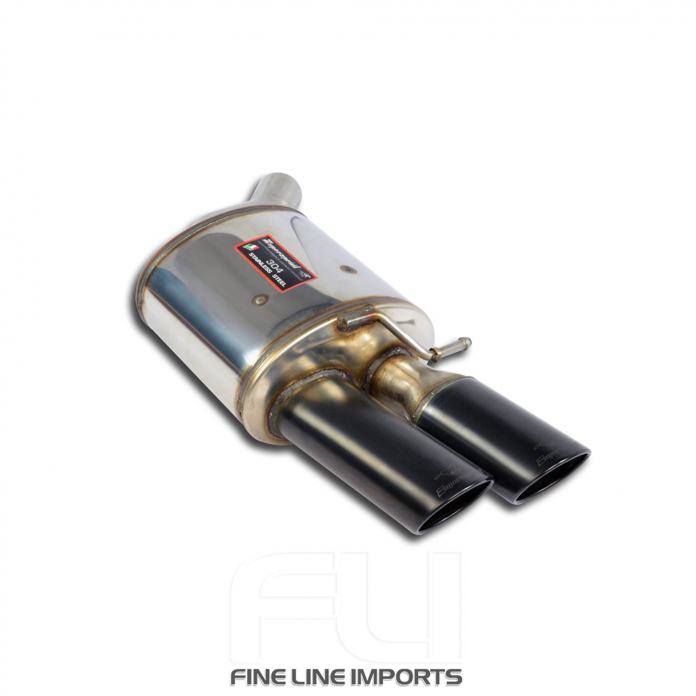 SS769637 - Supersprint Rear exhaust Left 100x75 Gun Metal Grey