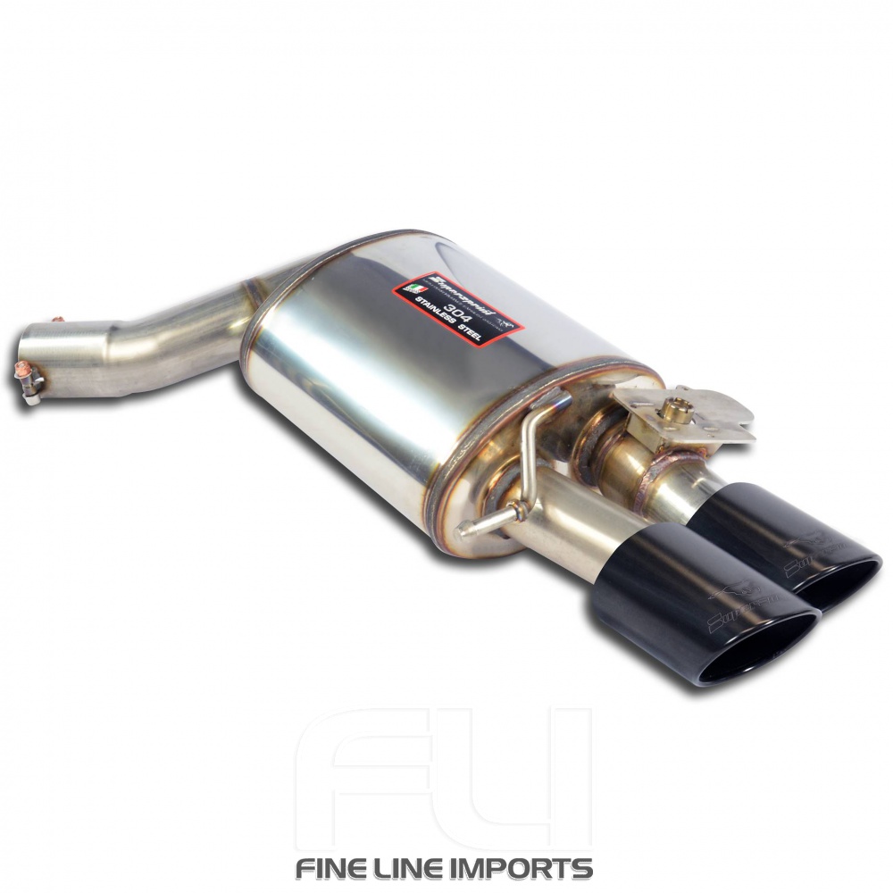 SS771347 - Supersprint Rear exhaust Right 100x75 Gun Metal Grey with valve