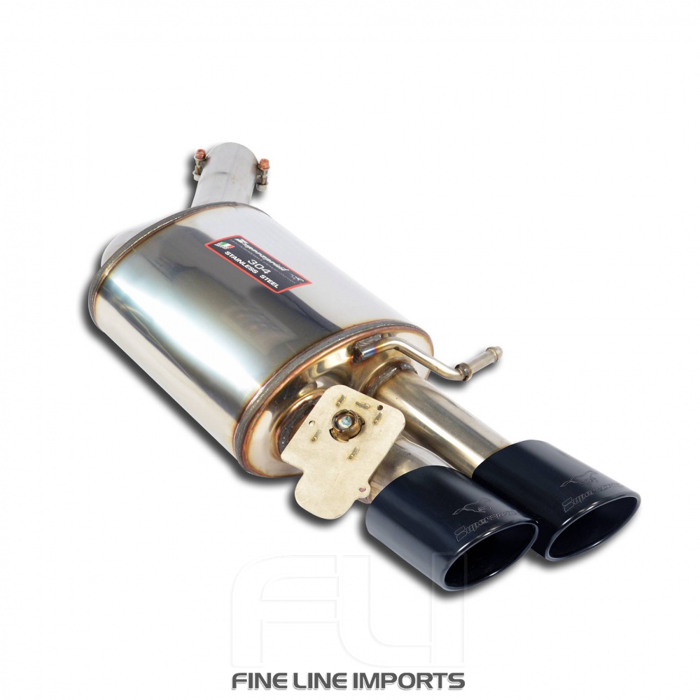 SS771357 - Supersprint Rear exhaust Left 100x75 Gun Metal Grey with valve