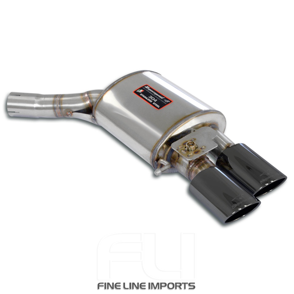 SS771587 - Supersprint Rear exhaust Right 100x75 Gun Metal Grey with valve