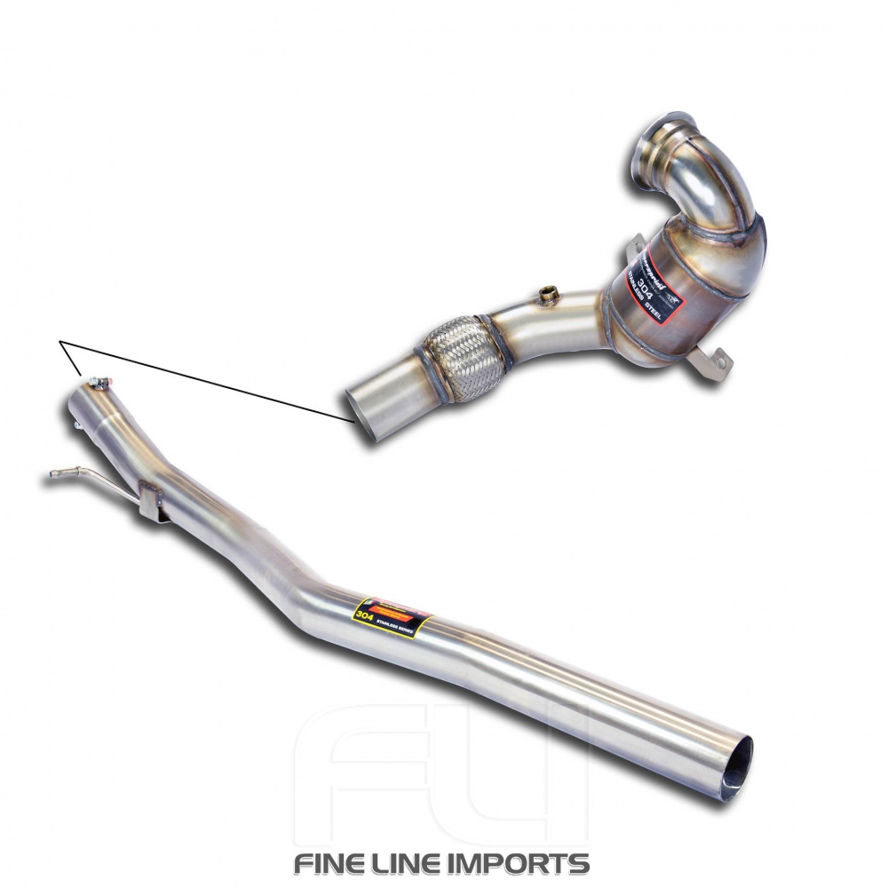 SS771741 - Supersprint Turbo downpipe kit + Metallic 200 CPSI catalytic converterFor OEM centre exhaust