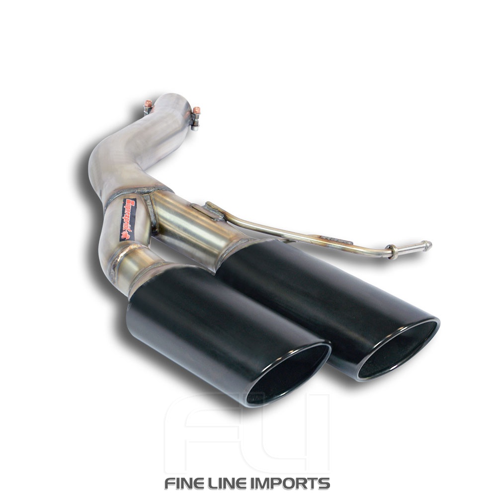 SS775987 - Supersprint Rear pipe Left 100x75 Gun Metal Grey(Muffler delete)