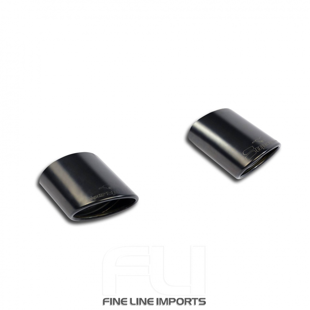 SS776245 - Supersprint Oval endpipe kit Right + Left 145x95 Black
