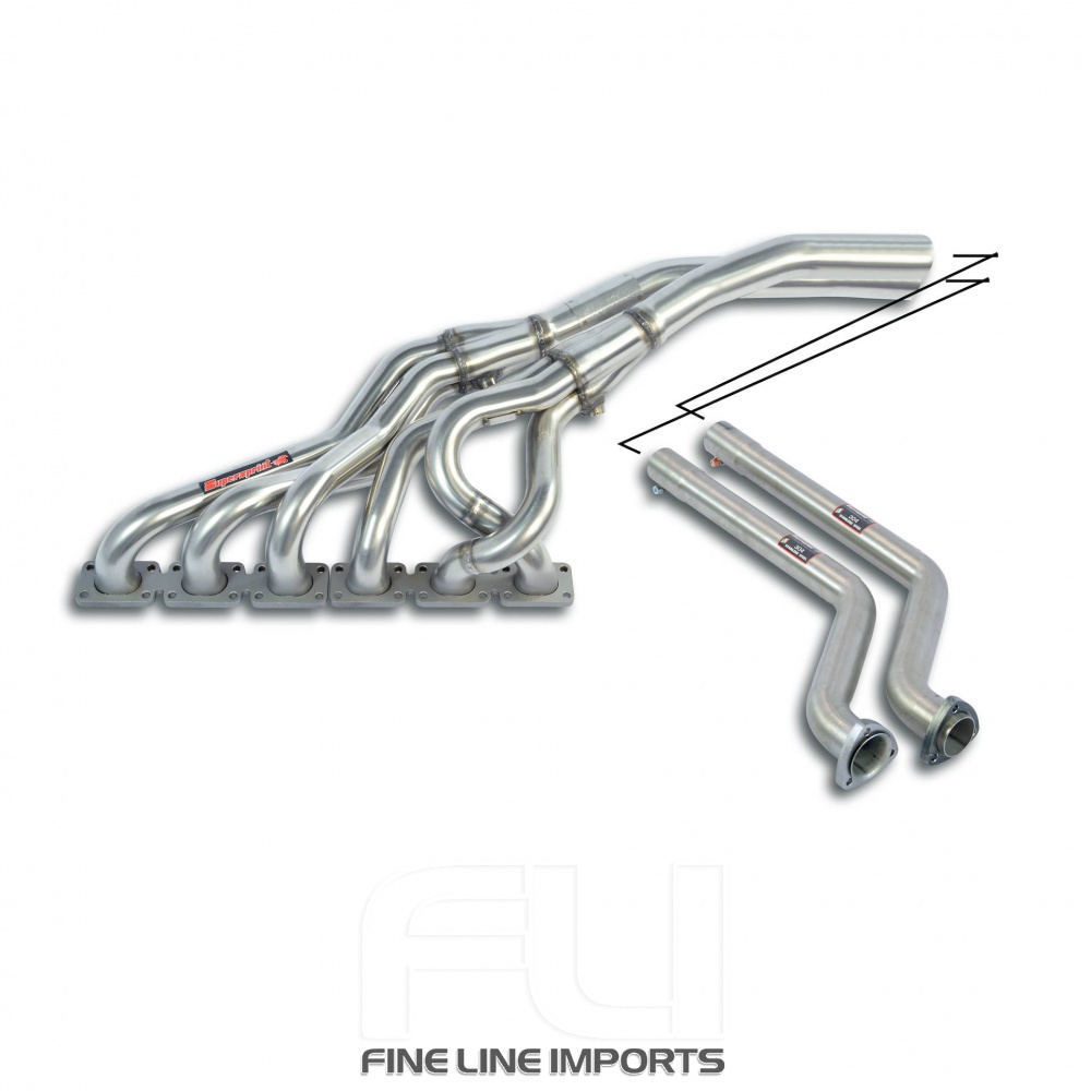 SS783701 - Supersprint Manifold + connecting pipes 100% Stainless steel (Left Hand Drive)
