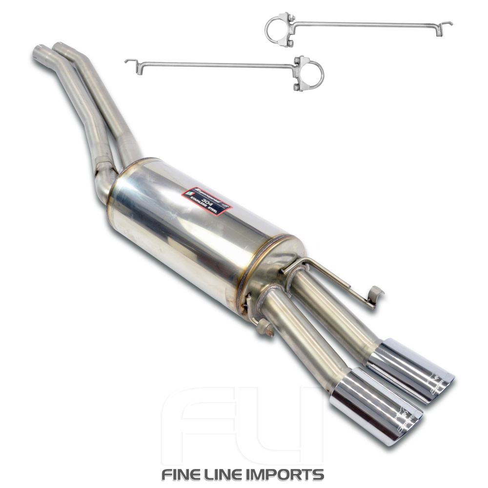 SS840307 - Supersprint Centre pipes kit + rear exhaust, oval tips 90x70