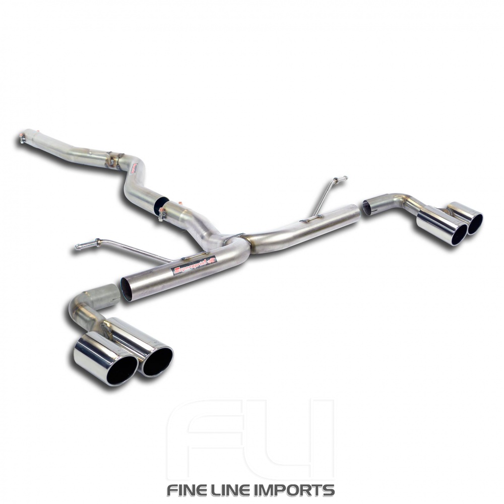 SS984616 - Supersprint Connecting pipe + rear pipe Right OO80 - Left OO80(Muffler delete)