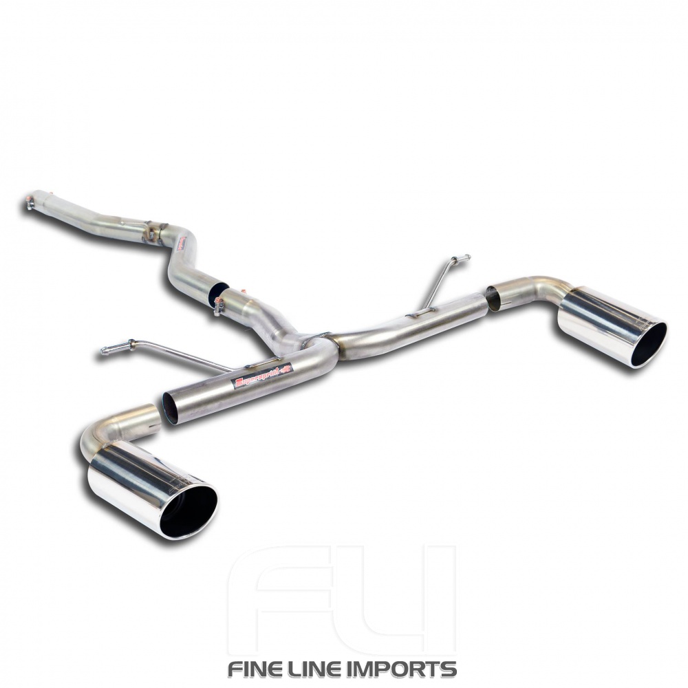 SS984644 - Supersprint Connecting pipe + rear pipe Right O100 - Left O100(Muffler delete)