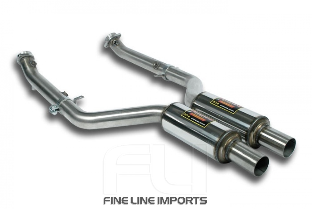Supersprint - Front Pipes kit + silencers - (Replaces catalytic converter)