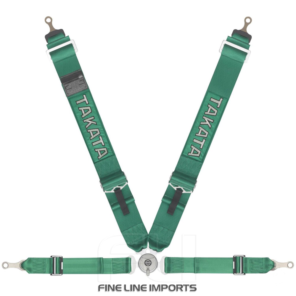 Takata Racegordel 4-punts Race 4 Bolt Groen