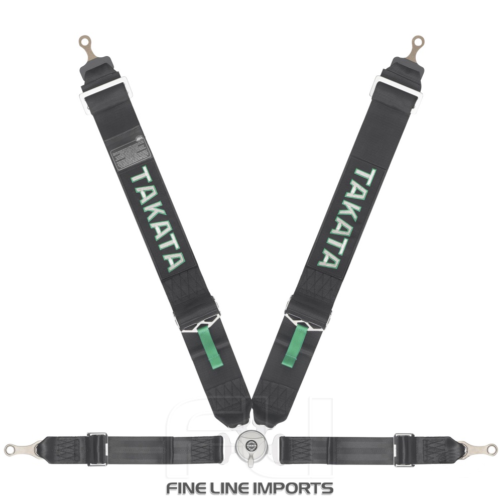 Takata Racegordel 4-punts Race 4 Bolt Zwart