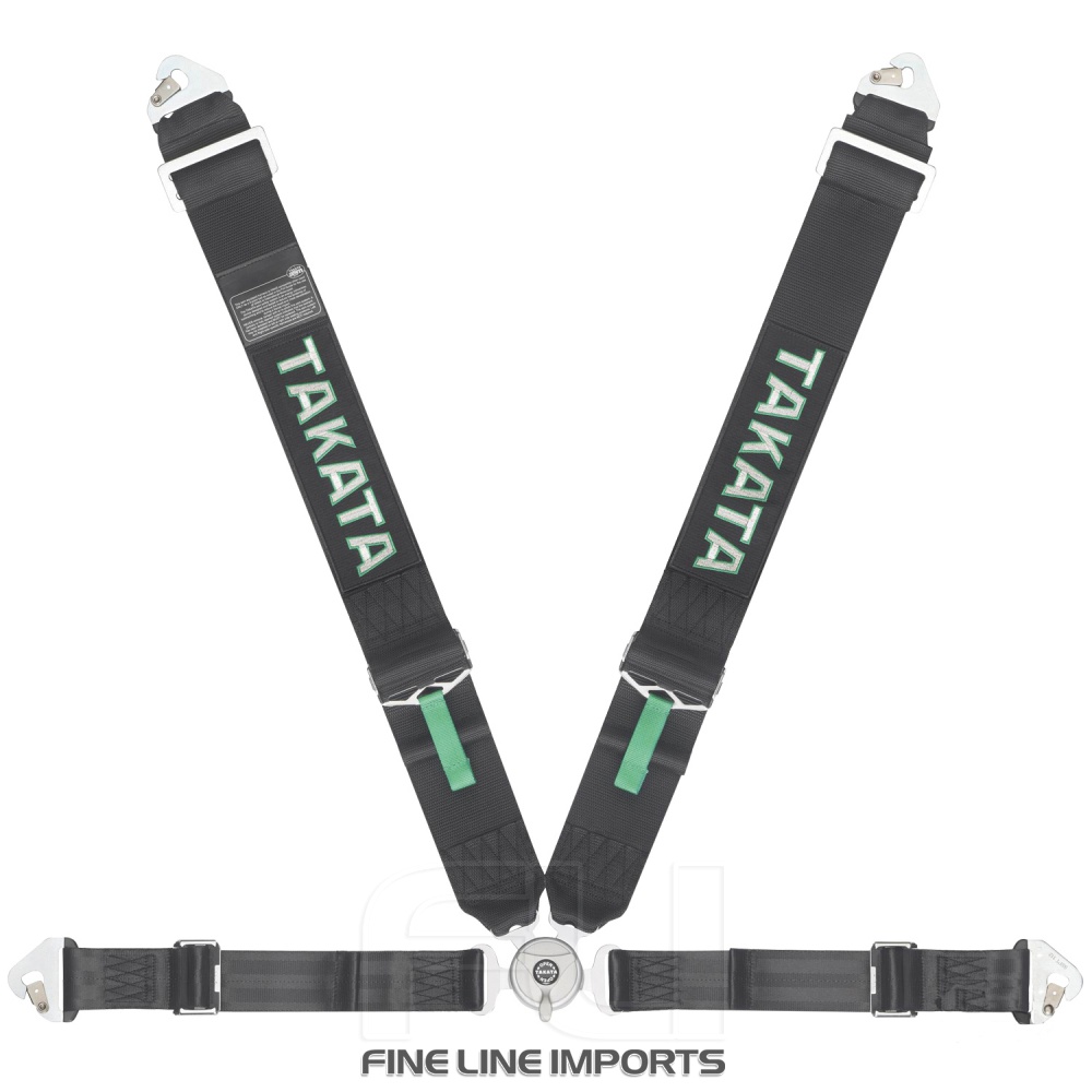 Takata Racegordel 4-punts Race 4 Snap Zwart