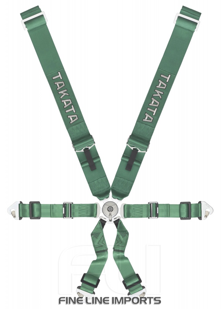 Takata Racegordel 6-punts Race 3x2 Groen