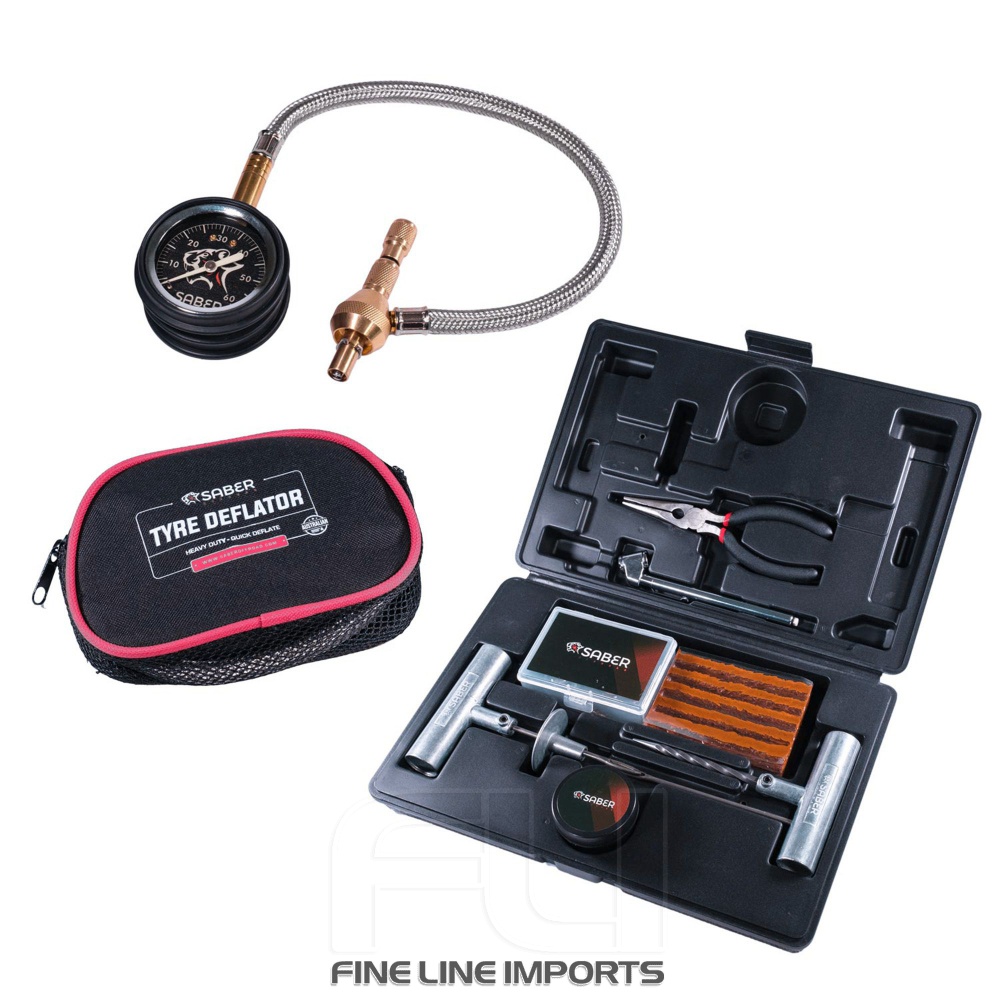 Tyre Safety Bundle - Tyre Deflator & Repair Kit (SBR-TSB1)