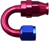 180 Graden Schroef Fitting (PTFE) Dash08 Rood/Blauw