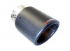 2.5 inch Inlet, 4 inch Round Angle-Cut Double Wall Carbon Fibre Tip