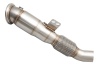 4 inch-3 3/8 inch Downpipe with High-Flow Catalytic Converter, 304 Stainless Steel