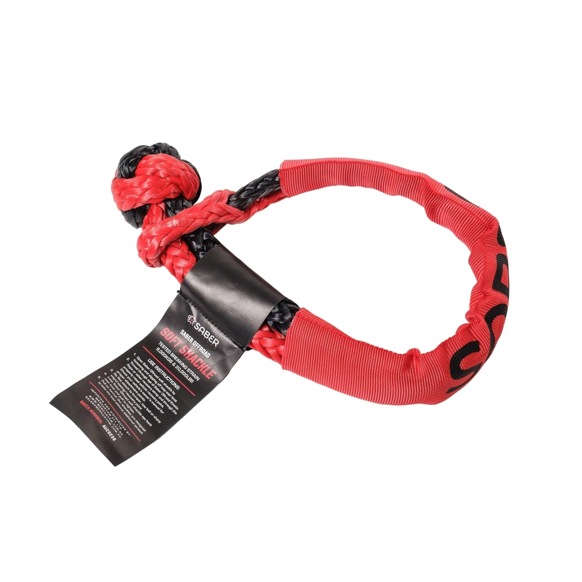 7075 Aluminium Rope Friendly Recovery Hitch - Orange Prismatic & 9K Soft Shackle (SBR-RFRH2OK1)