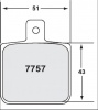 7757 RACE PAD SET - 11 CMPD 12 MM (PFC-7757.11.12.44)