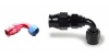90 Graden Schroef Fitting (PTFE) Dash08 Rood/Blauw