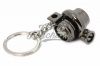 CK-BR002BC Double turbine keychain (black chrome)