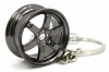 CK-BR055BC TE37 wheel keychain (black chrome)