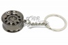 CK-BR058BC Wide steel wheel keychain (black chrome)