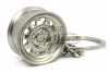 CK-BR058SM Wide steel wheel keychain (silver matte)