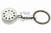 CK-BR058W Wide steel wheel keychain (white)
