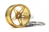 CK-BR062G 2PC wheel keychain (gold)