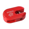 Saber 7075 Alloy Winch Shackle Short - Cerakote Red (SBR-AWSSCR)